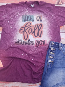 Fall kinda girl bleached shirt