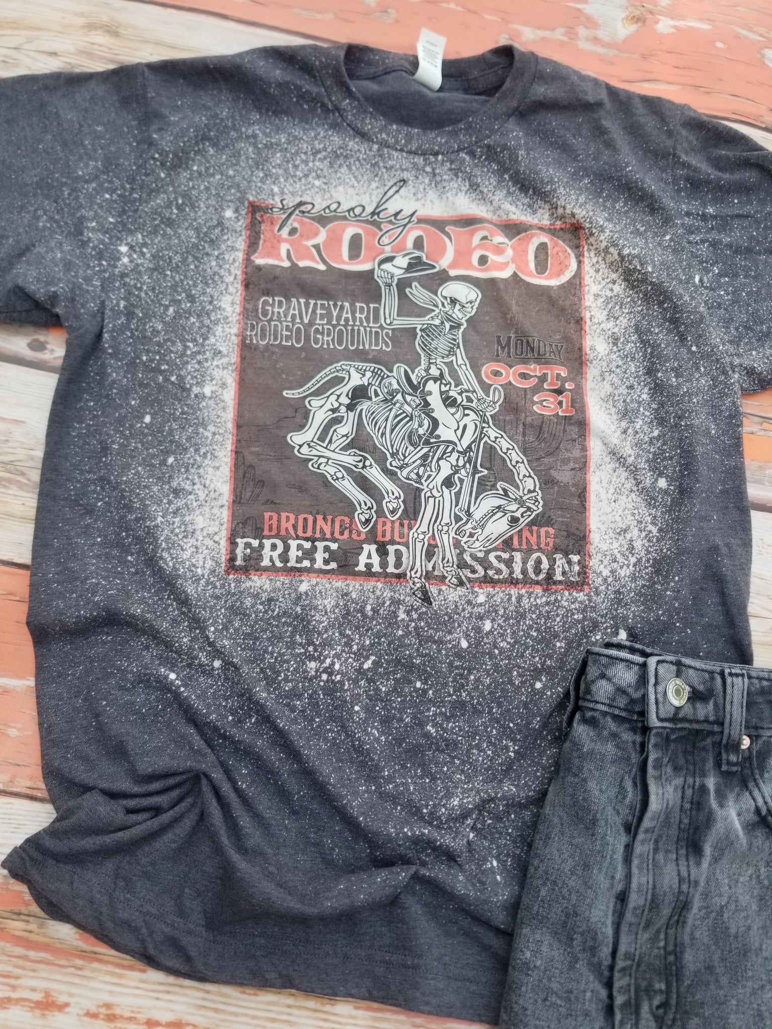 Rodeo poster bleached shirt