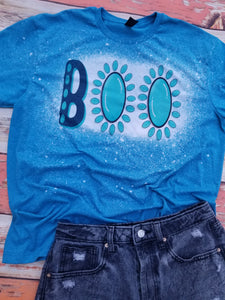 Boo turquoise bleached shirt