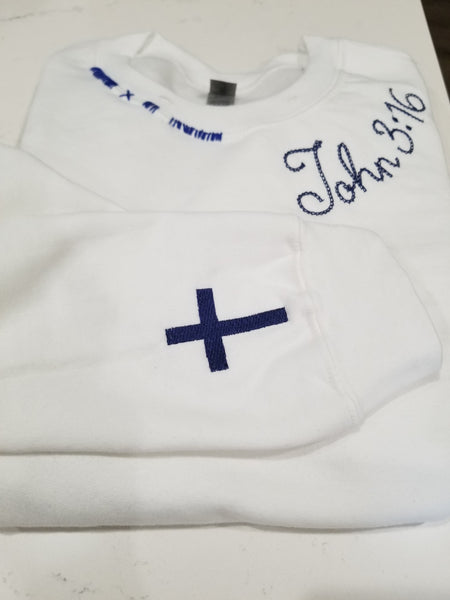 John 3:16 Embroidered Sweatshirt