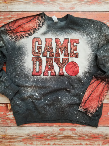 Game Day sports bleached sweatshirt
