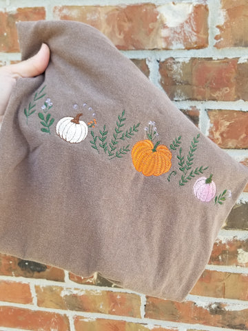 Pumpkin embroidered tshirt