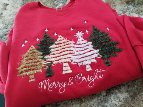 Merry & Bright fluffy trees