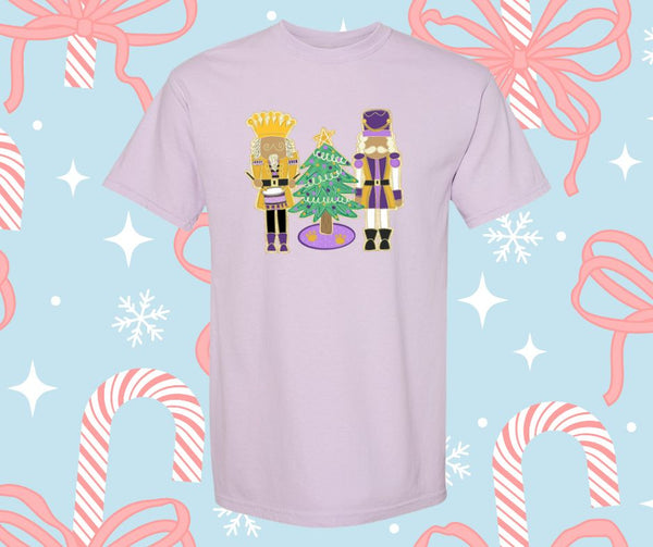 Purple and yellow nutcrackers
