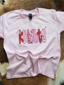 Girls custom Valentines tee