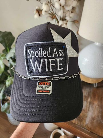 Spoiled ass wife trucker hat