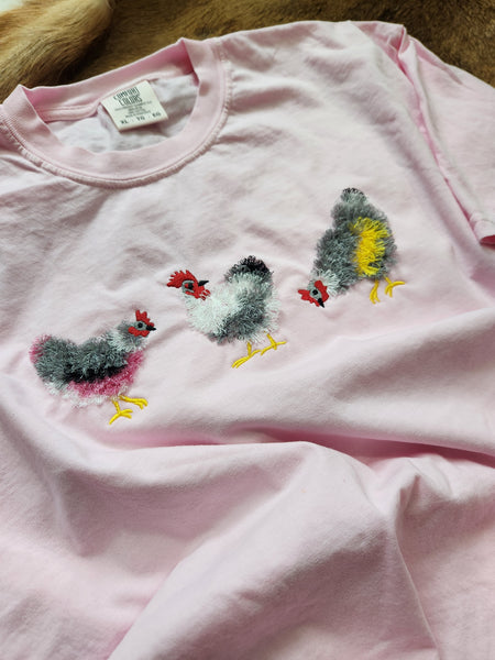 Three Fluffy Chickens