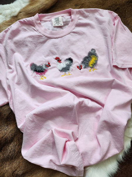 Three Fluffy Chickens