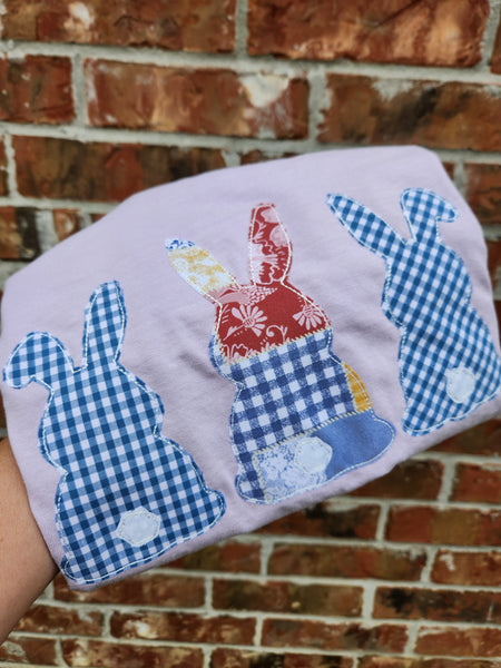 Bunny applique embroidered