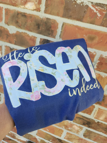 He is Risen indeed embroidered