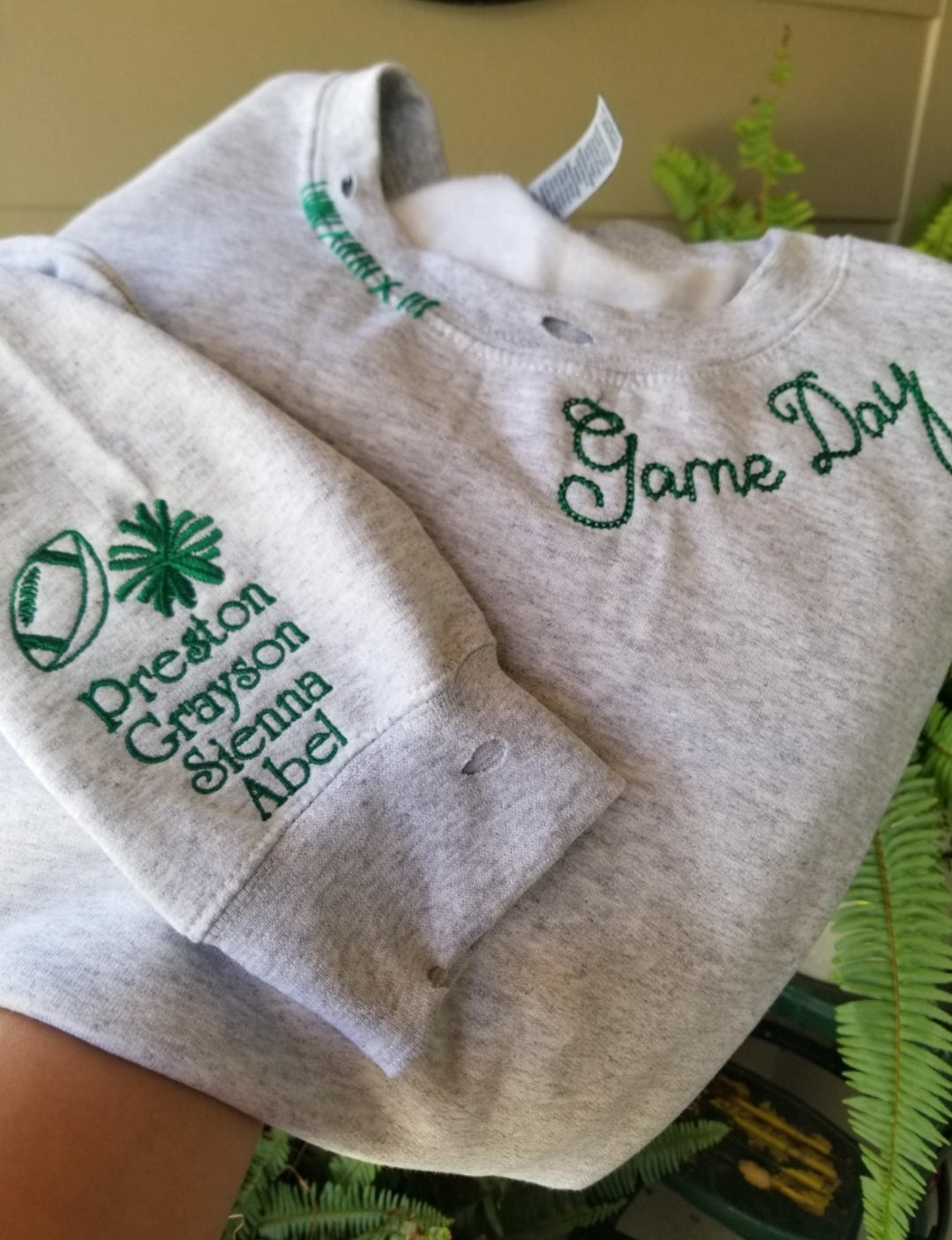Distressed custom gildan sweatshirt