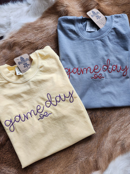 Game day embroidered