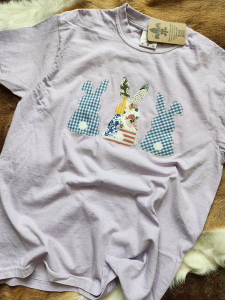 Bunny applique embroidered