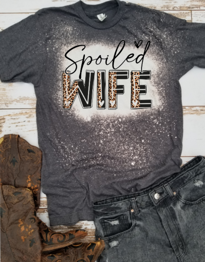 Spoiled Wife Bleached Tee New