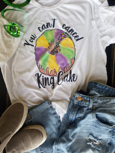 Can't Cancel King Cake White Tee