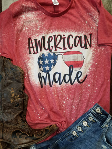 American Made Red Bleached Tee