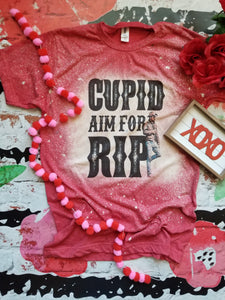 Cupid Aim for R red bleached tee
