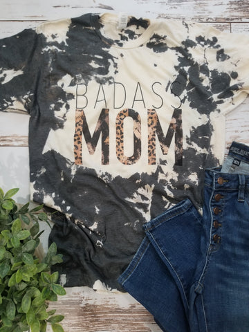 Badass Mom Bleached Tee