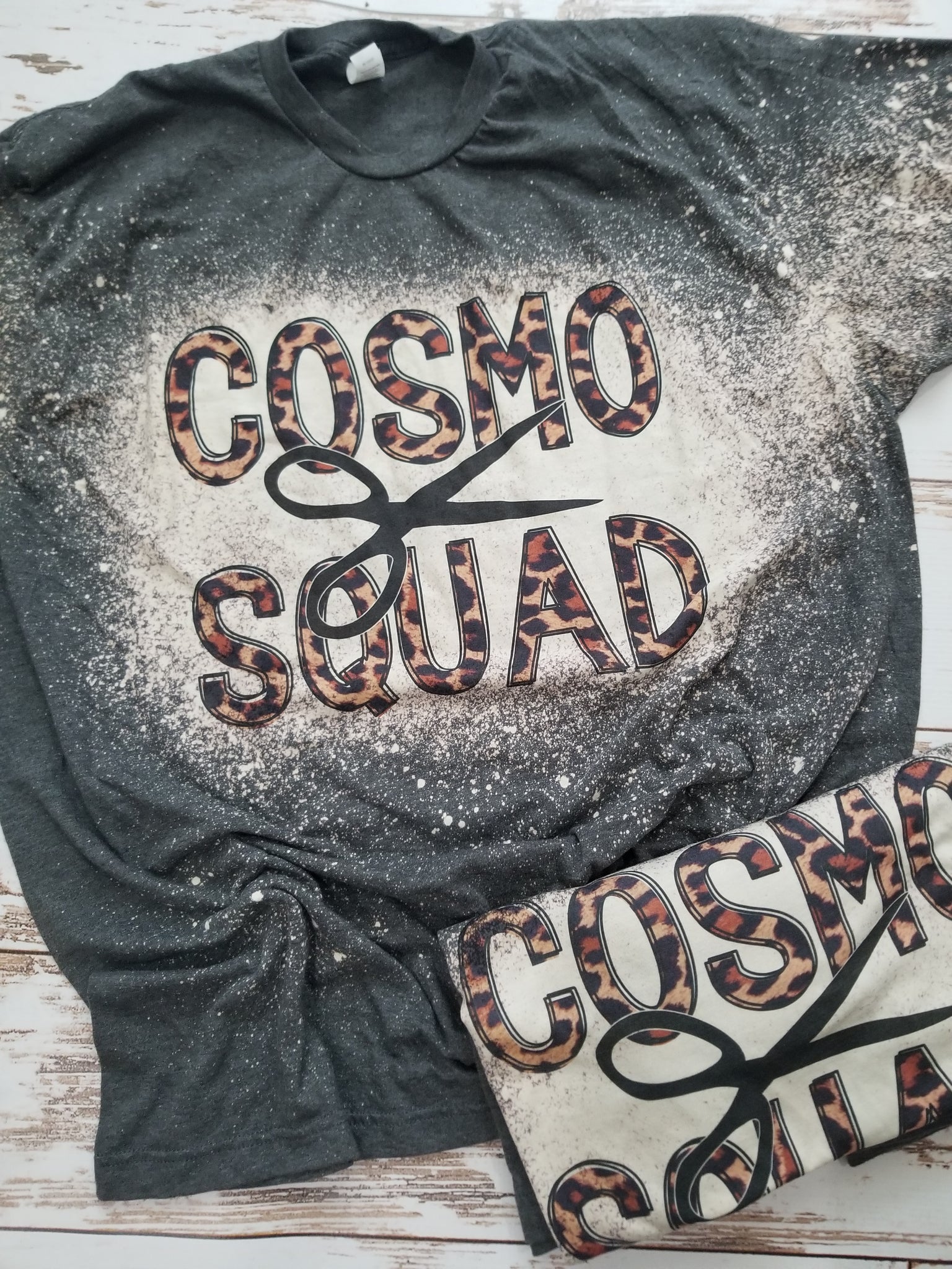 Cosmo Squard Charcoal bleached tee