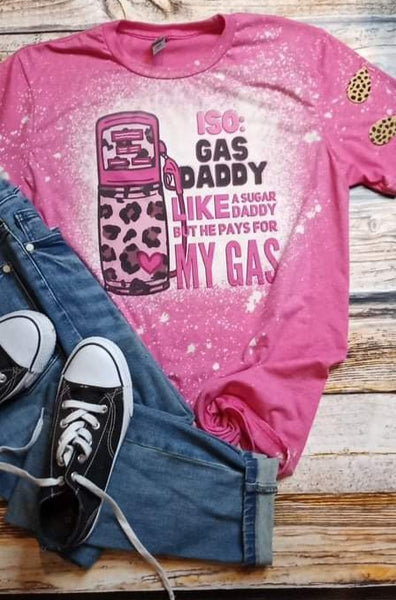Gas Daddy pink Bleached Tee
