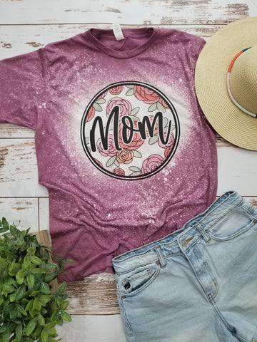 Mother's Day Mauve Bleached Tee