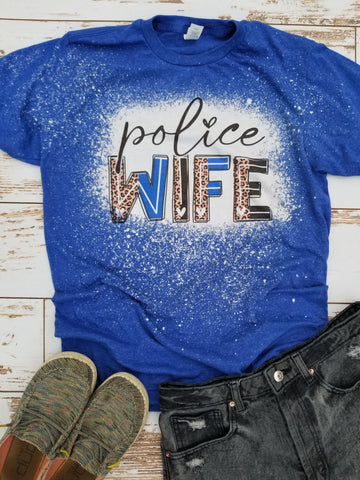 Police Wife Bleached Tee