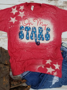 Oh my stars Red Bleached Tee