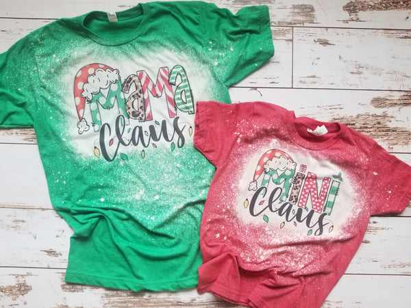 Mini Claus Red Bleached Tee