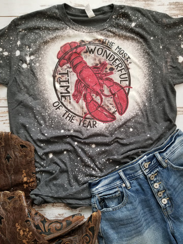 Most wonderful time of the year crawfish season Bleached Tee