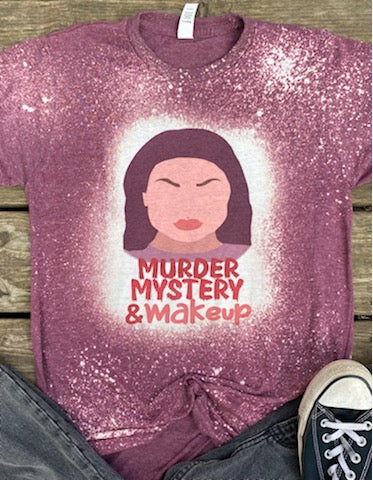 Murder Mystery&Makeup Bleached Tee