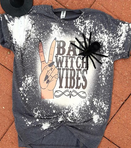 Bad Witch Vibes Bleached Tee