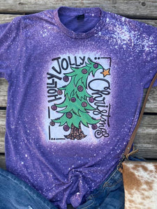 Holly Jolly Bleached Tee