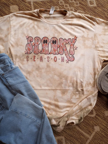 Spooky Season Bleached tee