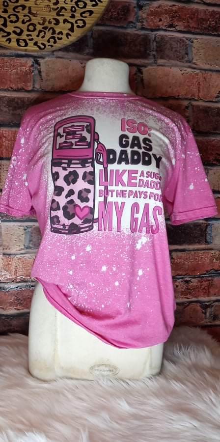 Gas Daddy pink Bleached Tee